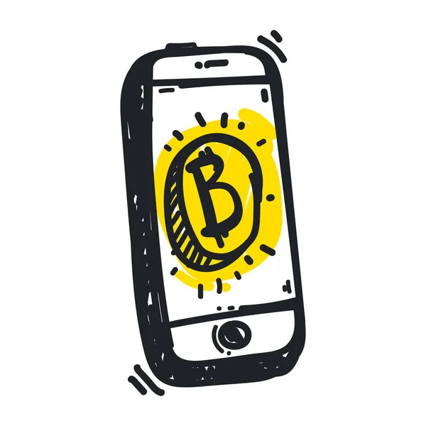 Vector abstracto ilustración tecnología bitcoin — Vector de stock