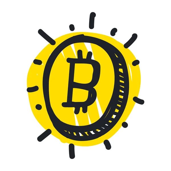Tecnologia bitcoin ilustração abstrata vetorial — Vetor de Stock