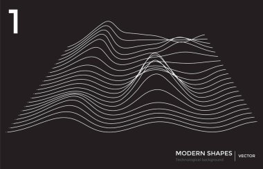 Vektör modern şekli teknolojik arka plan
