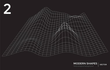 Vektör modern şekli teknolojik arka plan