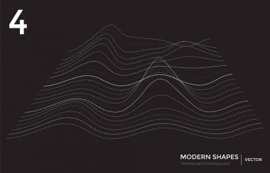 Vektör modern şekli teknolojik arka plan