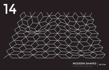 Vektör modern şekli teknolojik arka plan