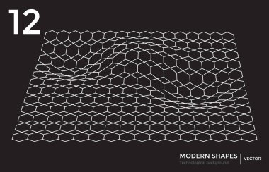 Vektör modern şekli teknolojik arka plan