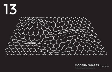 Vektör modern şekli teknolojik arka plan