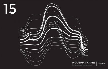 Vektör modern şekli teknolojik arka plan