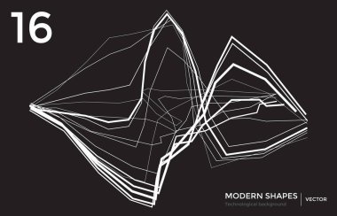 Vektör modern şekli teknolojik arka plan