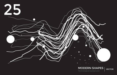 Vektör modern şekli teknolojik arka plan