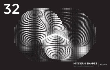 Vektör modern şekli teknolojik arka plan