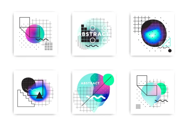 Vectorillustraties instellen moderne abstracte achtergrond — Stockvector