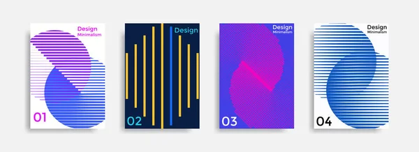 Covers templates-collectie met grafische en geometrische vormen — Stockvector