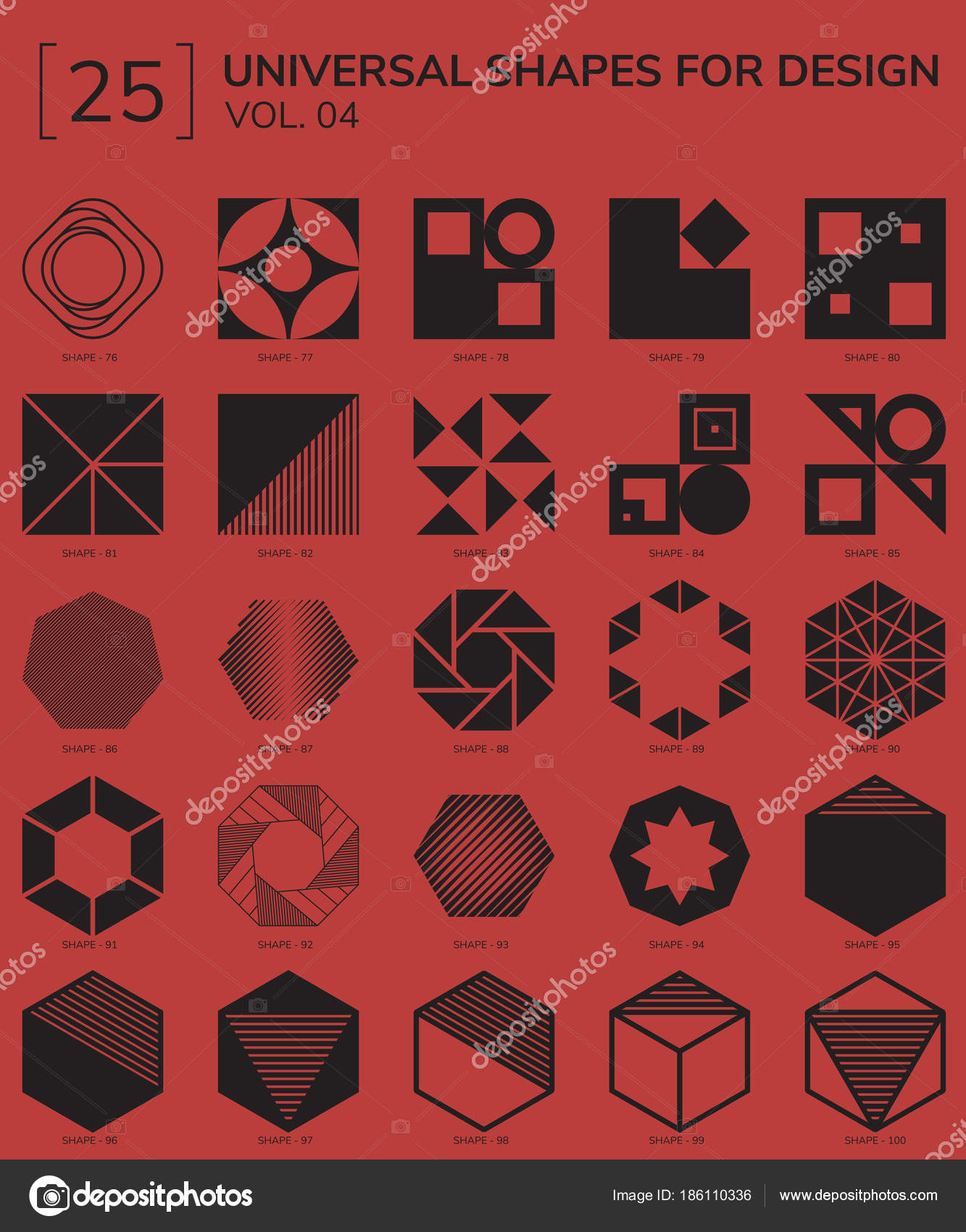 Geometric Shapes Logo Stock Vector by ©Vanzyst 186110336