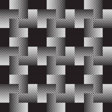 Siyah ve beyaz soyut formda yinelenen evrensel