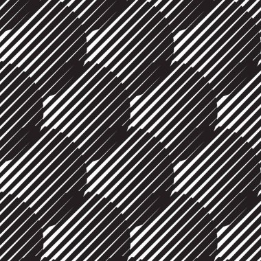 Siyah ve beyaz soyut formda yinelenen evrensel