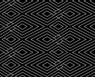 Siyah ve beyaz soyut formda yinelenen evrensel