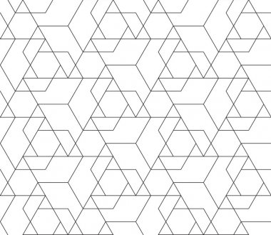 Klasik siyah ve beyaz arka planda yinelenen vektör soyut