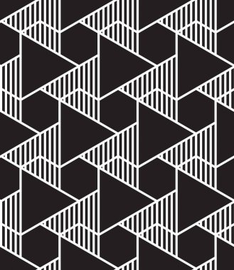 Klasik siyah ve beyaz arka planda yinelenen vektör soyut