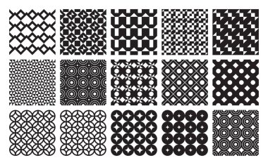 Klasik süs vektör kesintisiz geometrik desenler ayarla