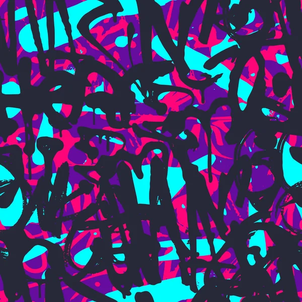 추상적인 다채로운 밝은 t 벡터 낙서 원활한 패턴 — 스톡 벡터