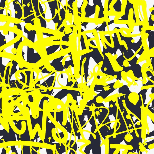 Vector graffiti naadloze patroon met abstract kleurrijk helder t — Stockvector