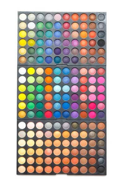 Palette with a multicolored eyeshadows — Stock Photo, Image