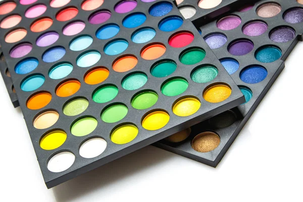 Palette with a multicolored eyeshadows — Stock Photo, Image