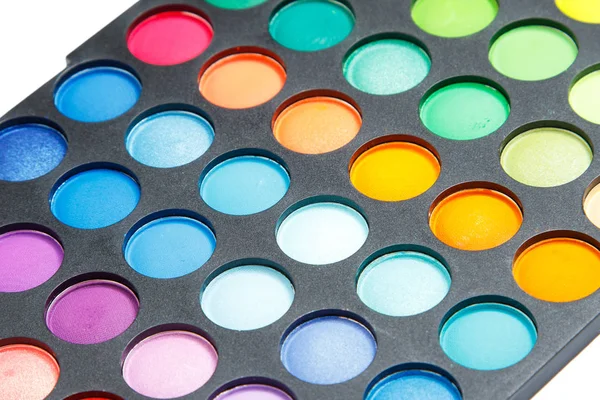 Palette with a multicolored eyeshadows — Stock Photo, Image