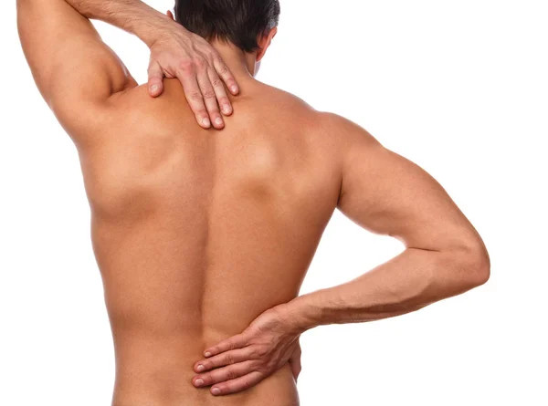 Man with pain in his back — Stock Photo, Image