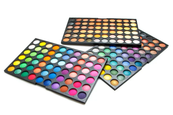 Palette with a multicolored eyeshadows — Stock Photo, Image