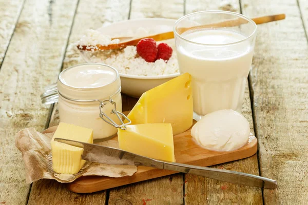 Farklı süt ürünleri — Stok fotoğraf