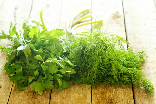 Fresh parsley and dill — Stock Photo, Image