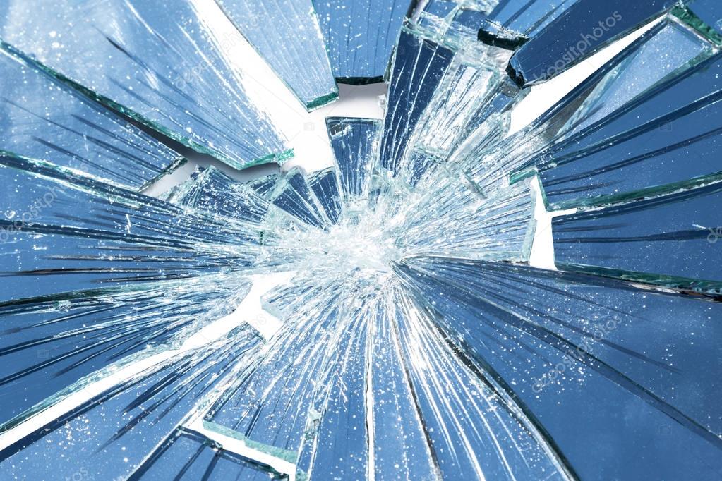 Surface of broken mirror — Stock Photo © AY_PHOTO 141884314