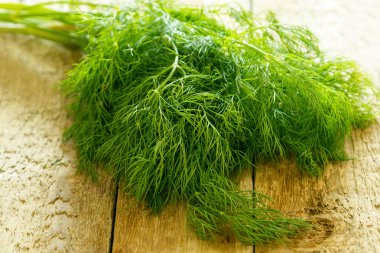 Dal dereotu ahşap tablo