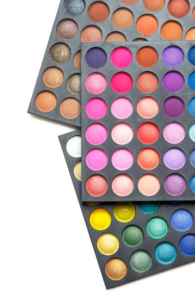 Palette with a multicolored eyeshadows — Stock Photo, Image