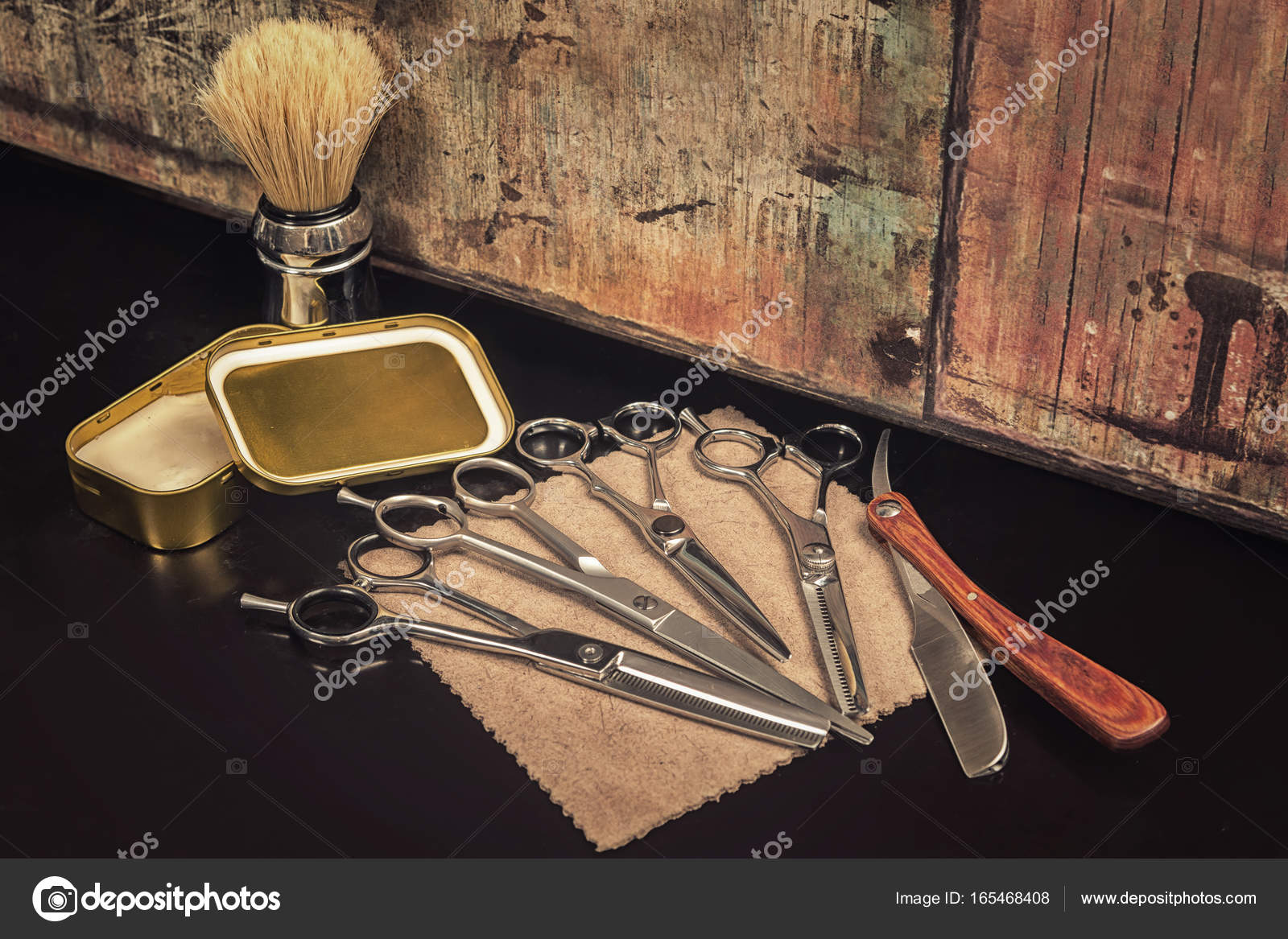 Different equipment in barber shop Stock Photo by ©AY_PHOTO 165468408