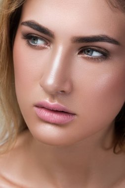 yakın çekim portre sarışın