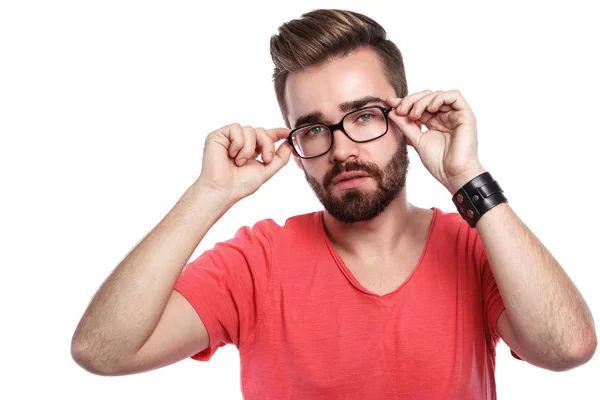 Stylish man in eyeglasses — Stock Photo, Image