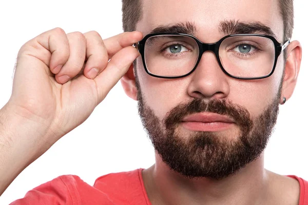Bearded man in eyeglasses — Stock Photo, Image