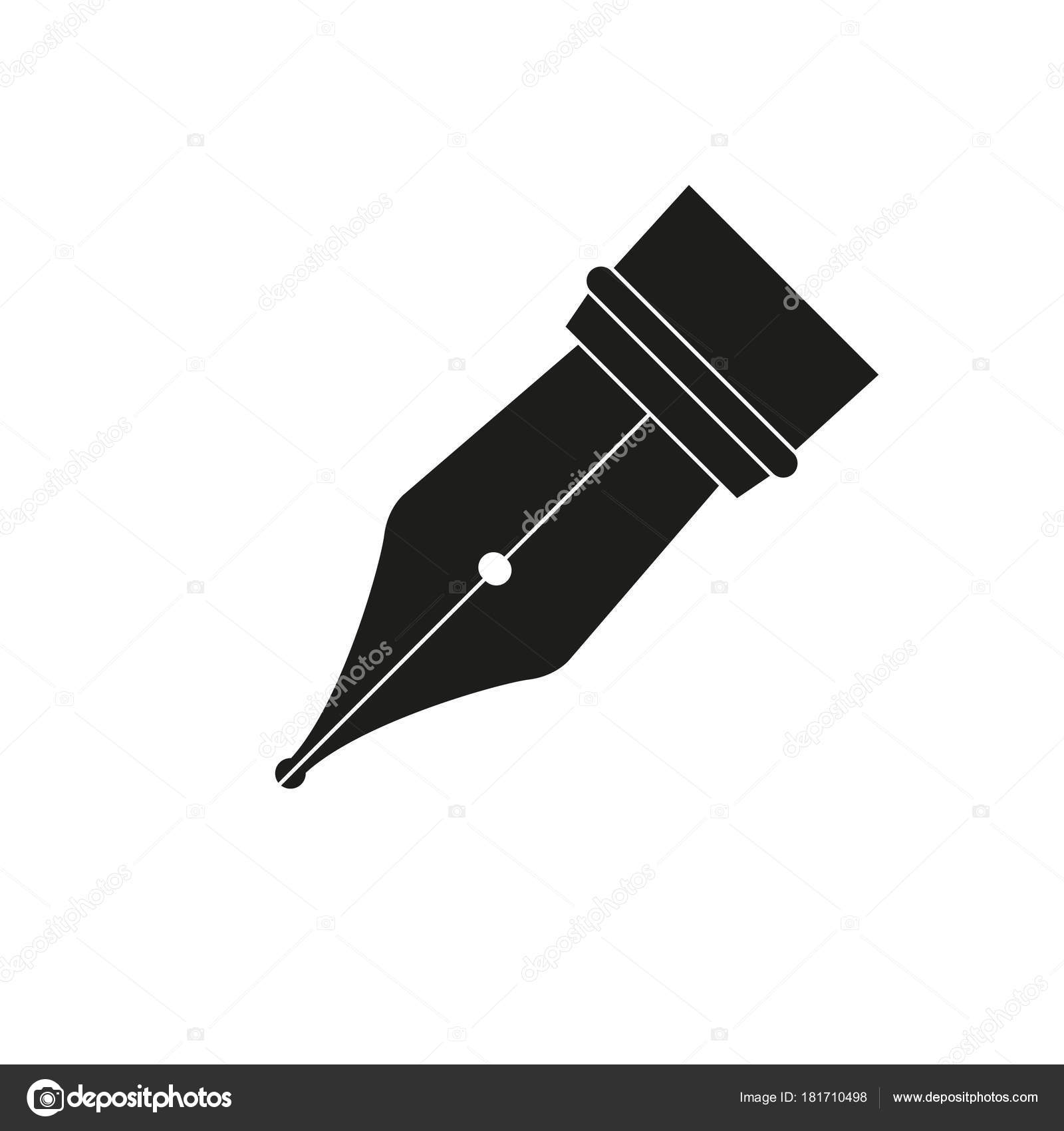 Icon Fountain Pen Vector Illustration 