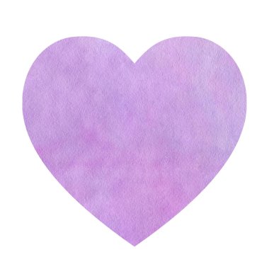 Kalp şeklinde suluboya leylak deseni.