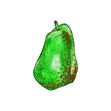 Bir armut beyaz arka planda izole..