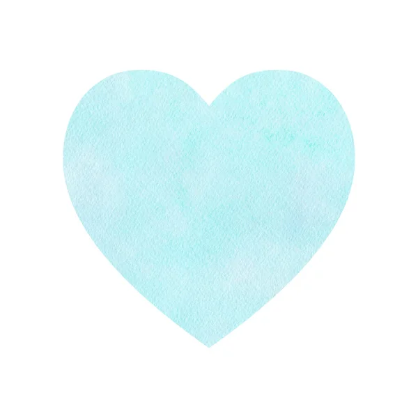 Watercolor heart in blue. — 스톡 사진