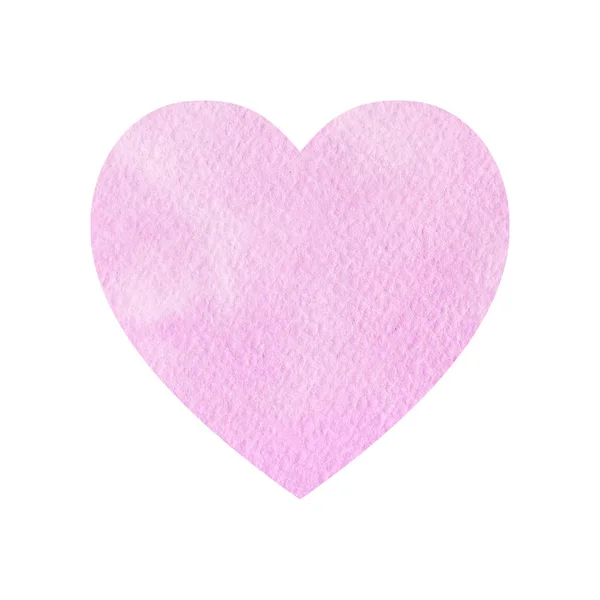 Watercolor heart of pink color. — 스톡 사진