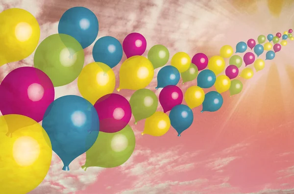 Set of colorful balloons 3d air decoration — Stock Photo, Image