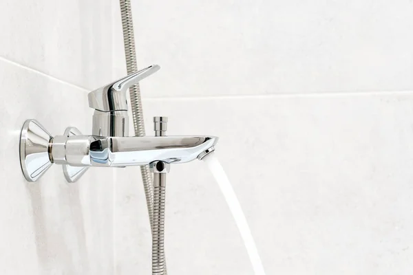 Mixer Stream Water Interior Modern Bathroom — Stock Photo, Image