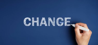 Değişim konsepti. El, 