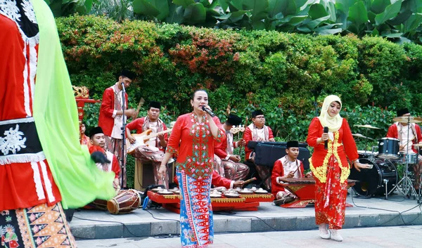 Jakarta Indonézia 2020 Január Gambang Kromong Jakarta Traditional Music Előadása — Stock Fotó