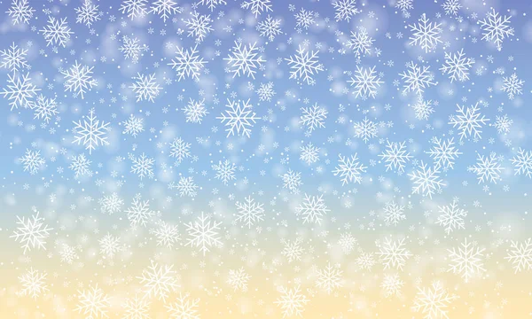 Sfondo di neve in caduta. Illustrazione vettoriale — Vettoriale Stock