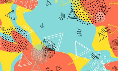 Doodle Mercan İzi. Hardal 1980 'lerin Arkaplanı. 