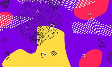 Mor 90 'ların duvar kağıdı. Basit Şablon. Mercan 