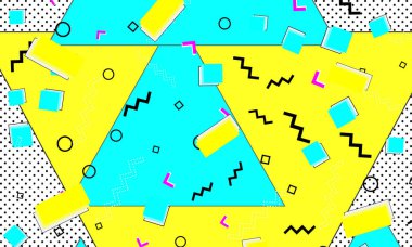 Cyan Flyer. Eğlenceli duvar kâğıdı. Sarı Tasarım